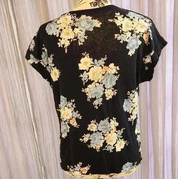 LOFT navy floral top, size small - Picture 4 of 9